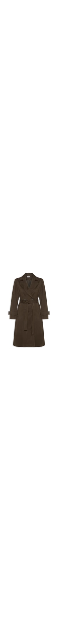 Trench Coat Feminino Com Cinto - Marrom