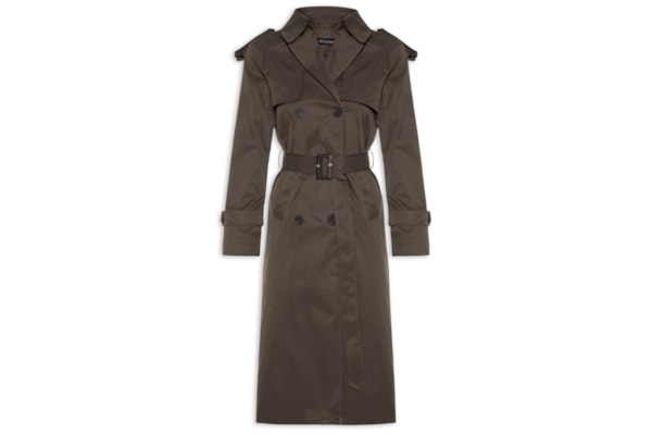 Trench Coat Feminino Com Cinto - Marrom