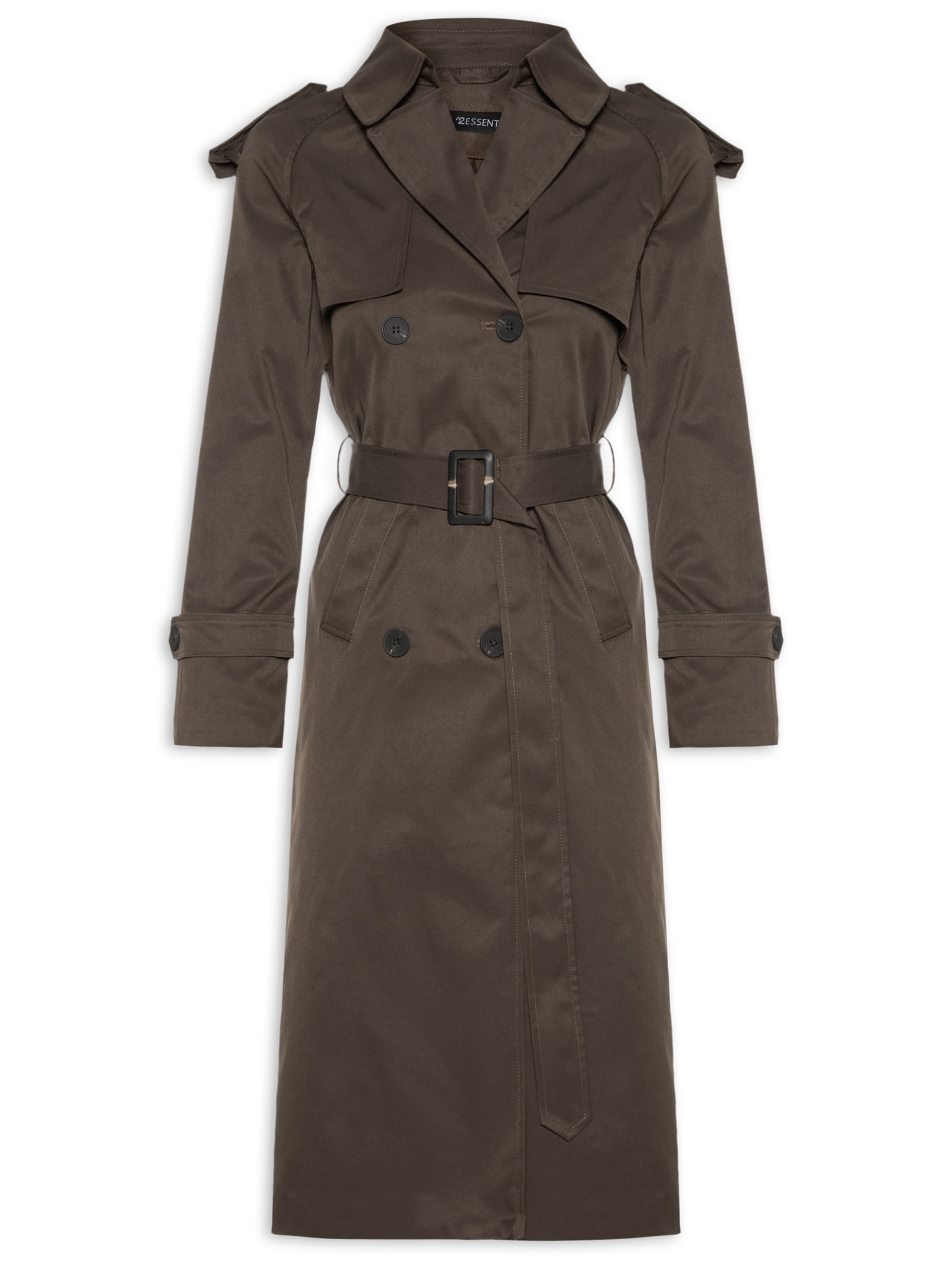 Trench Coat Feminino Com Cinto Marrom '2Essential