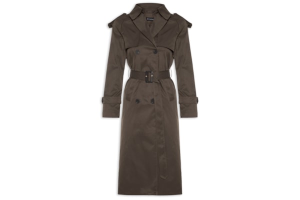 Trench Coat Feminino Com Cinto - Marrom