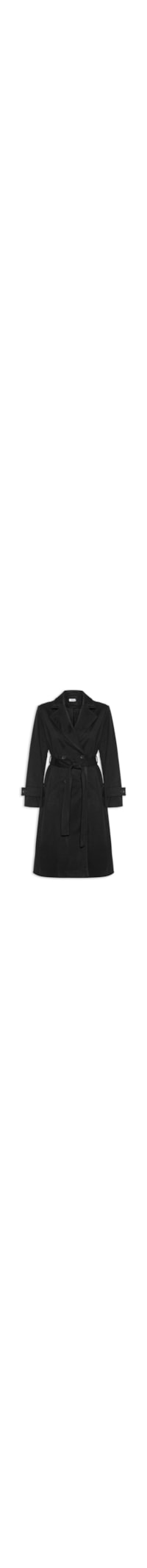 Trench Coat Feminino Com Cinto - Preto