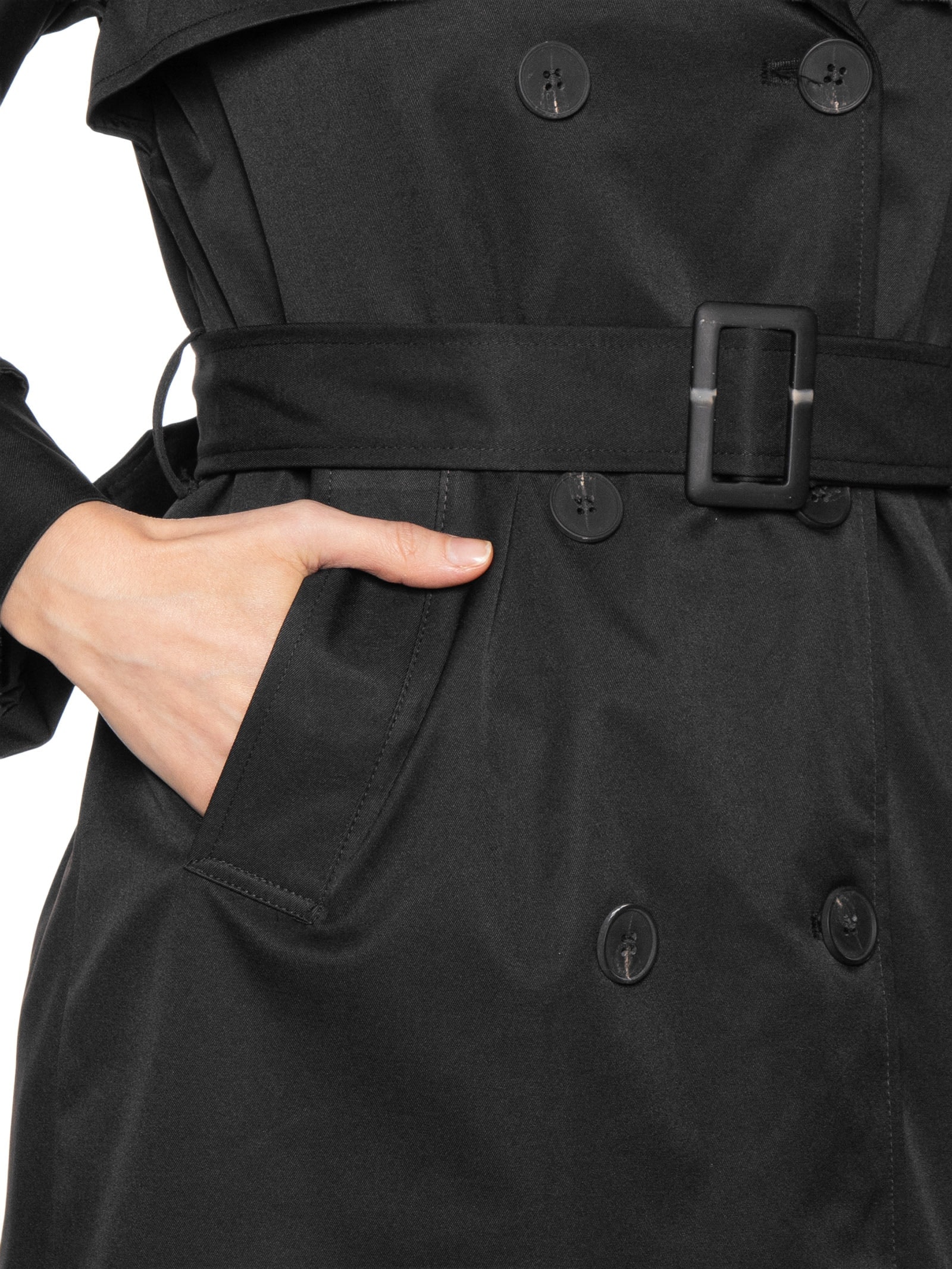 Trench Coat Feminino Com Cinto Preto '2Essential