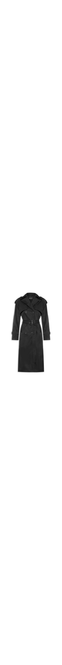 Trench Coat Feminino Com Cinto - Preto