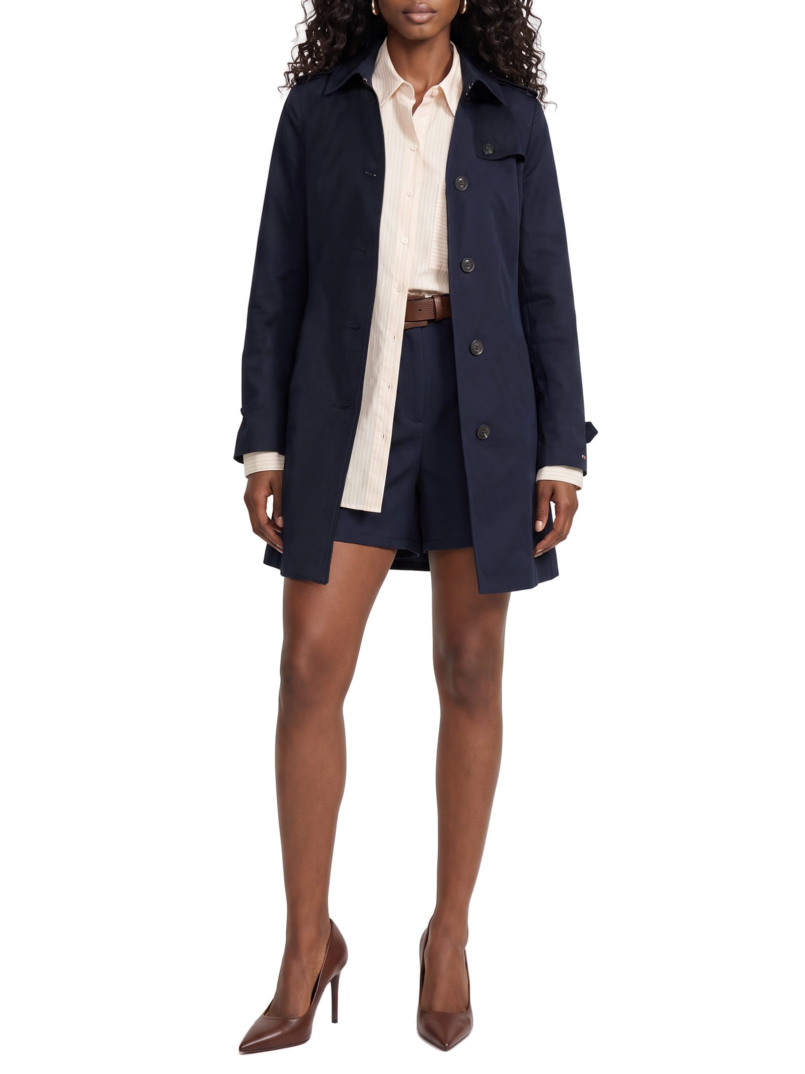 Trench Coat Feminino Heritage Single Breasted – Azul Tommy Hilfiger