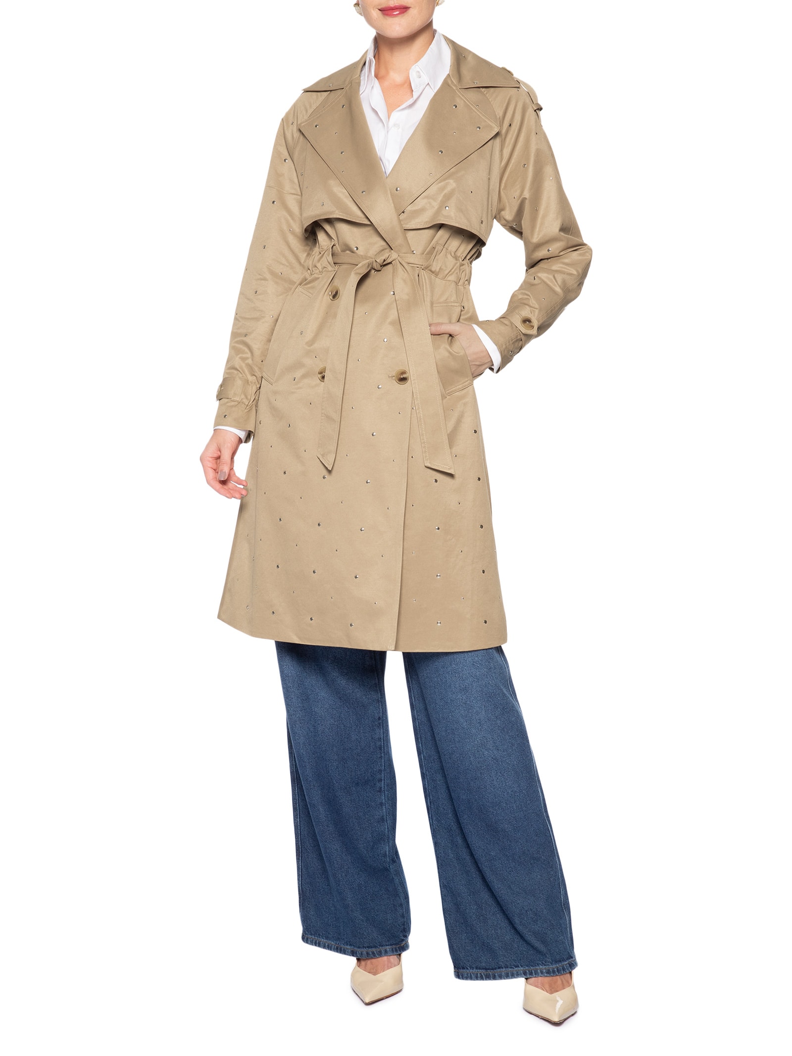 Trench Coat Feminino Ninni Bege Le Lis