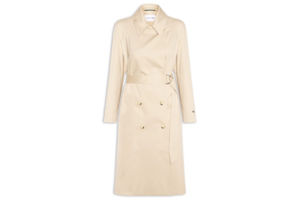 Trench Coat Feminino  Oversized Repelente À Água  - Bege