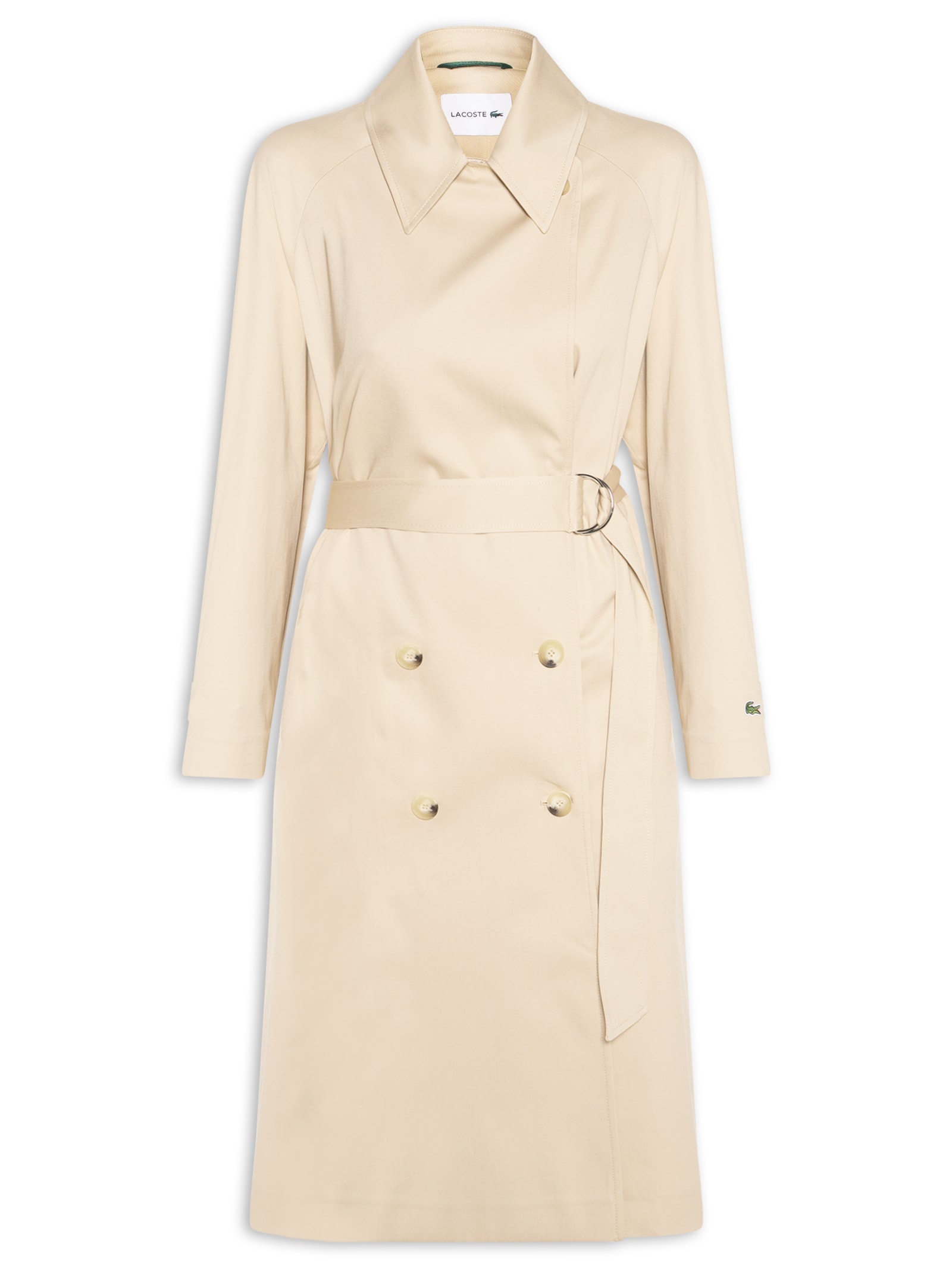 Trench Coat Feminino  Oversized Repelente À Água Parkas & Blousons Bege Lacoste