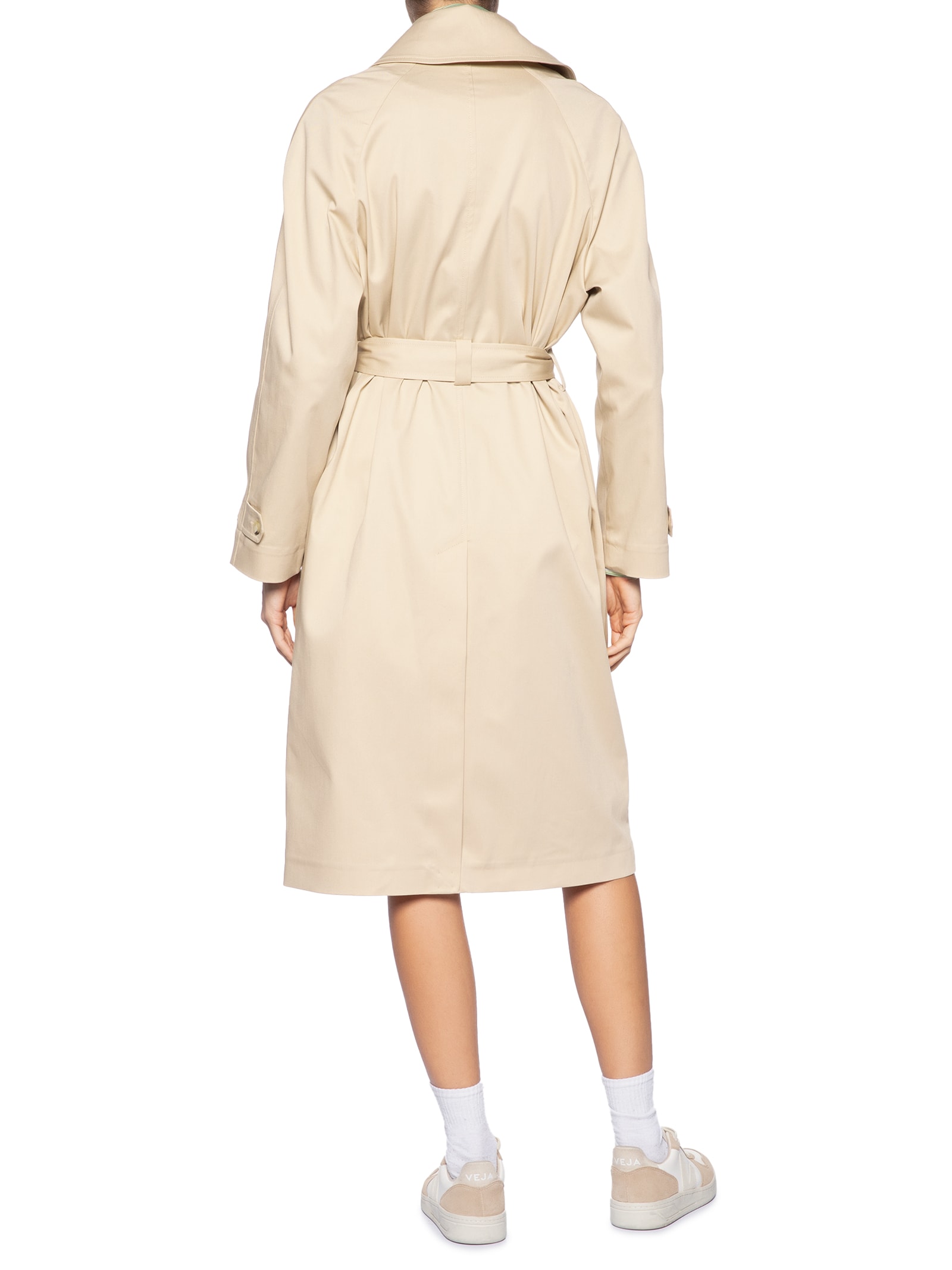 Trench Coat Feminino  Oversized Repelente À Água Parkas & Blousons Bege Lacoste