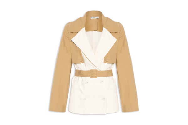 Trench Feminino Linho com Detalhe em Algodão – Branco