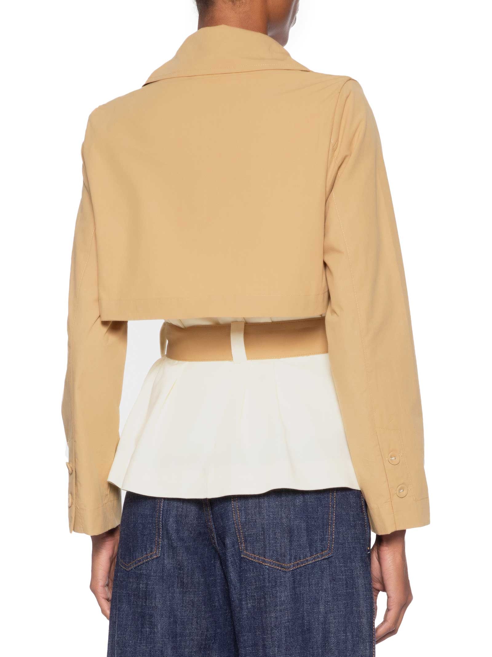 Trench Feminino Linho com Detalhe em Algodão – Branco Dress To