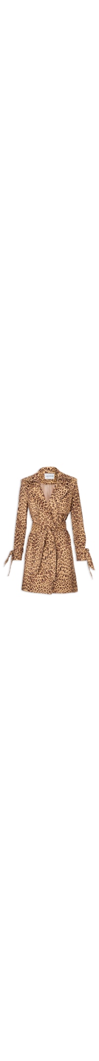 Trencht Coat Feminino Curto Estampado - Animal Print