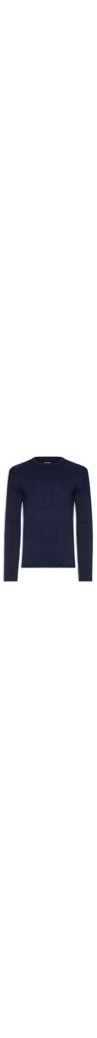 Tricot Manga Longa Masculino Over Solid Cotton – Azul
