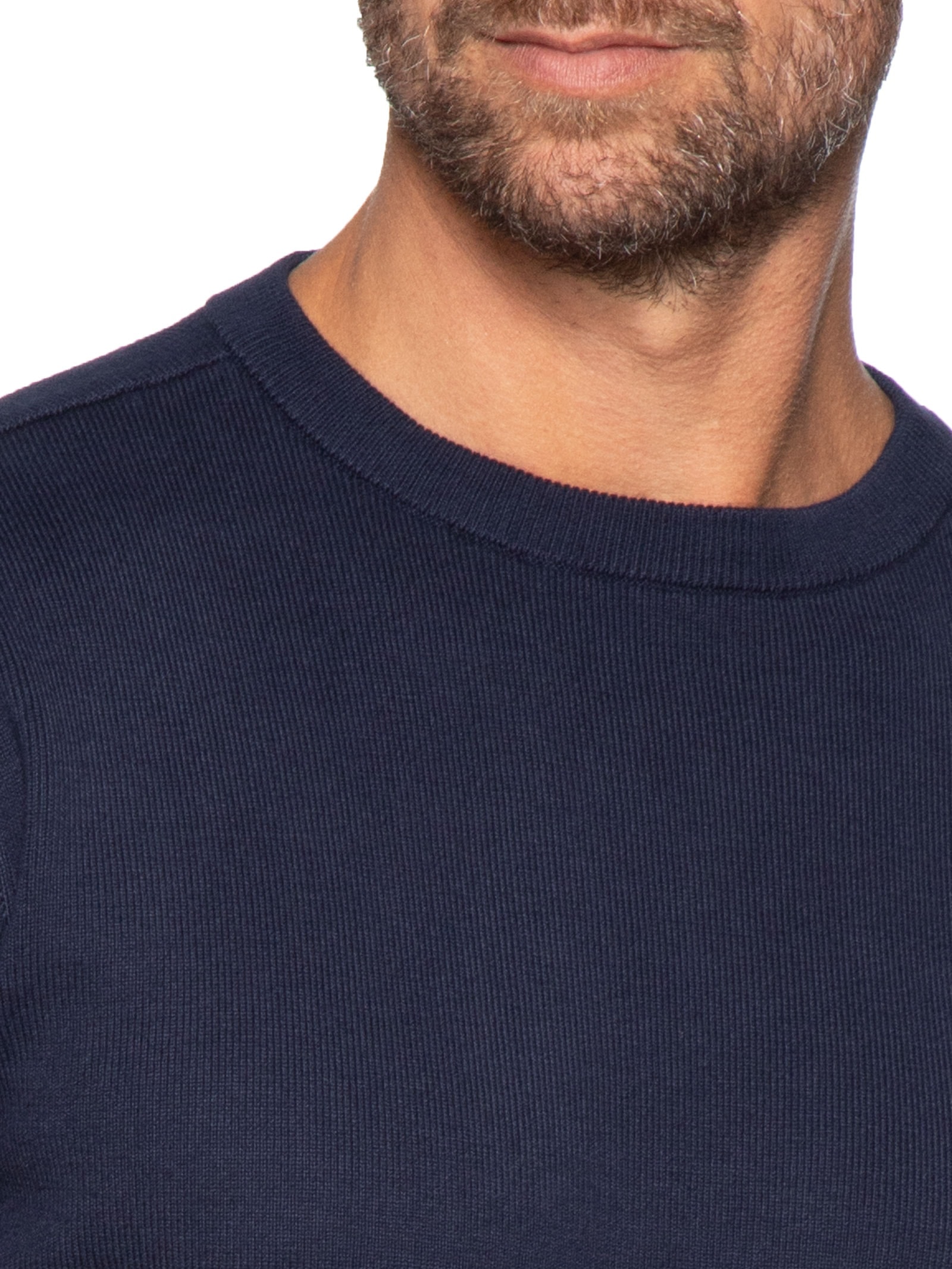 Tricot Manga Longa Masculino Over Solid Cotton – Azul Osklen