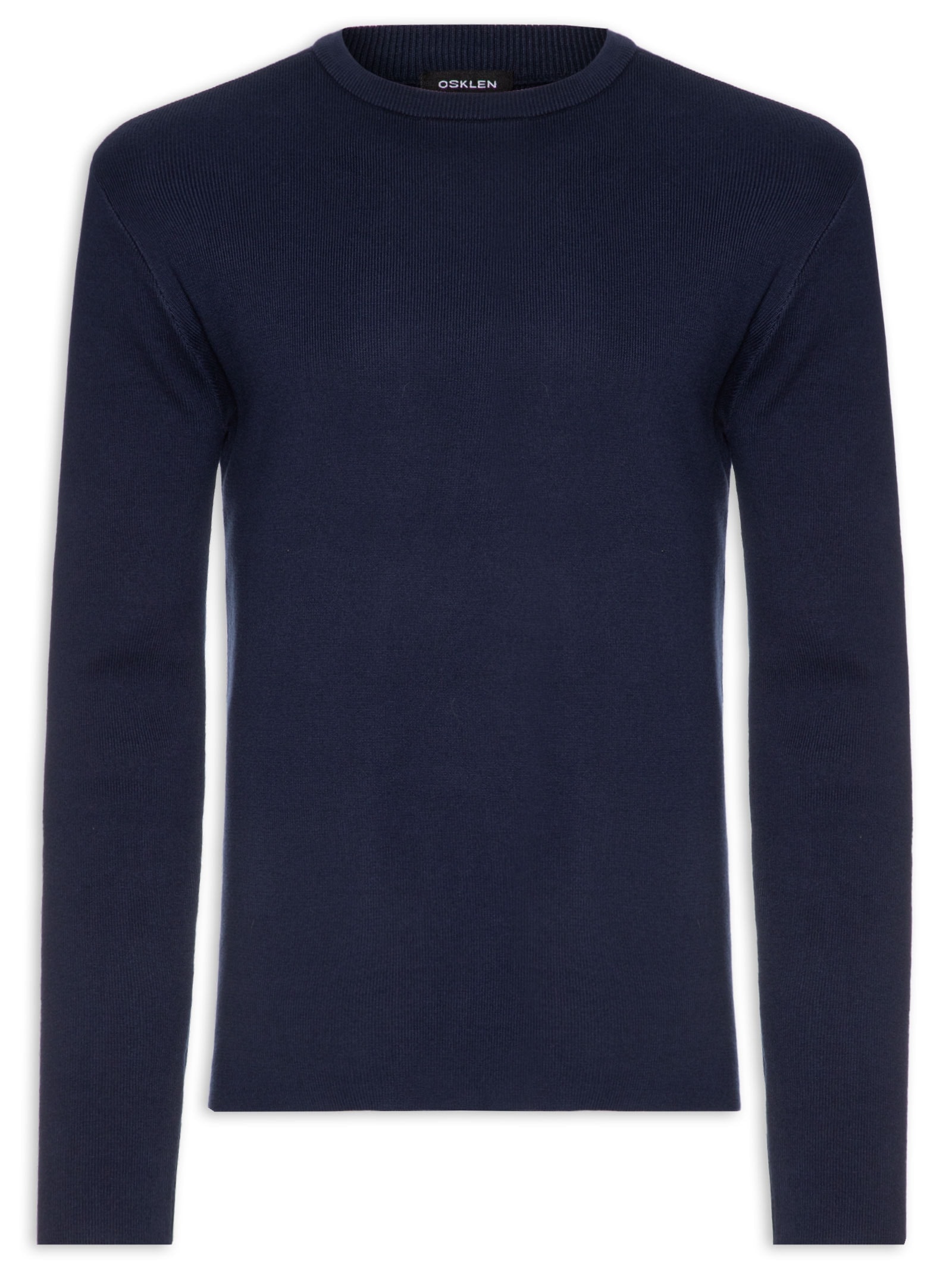 Tricot Manga Longa Masculino Over Solid Cotton – Azul Osklen
