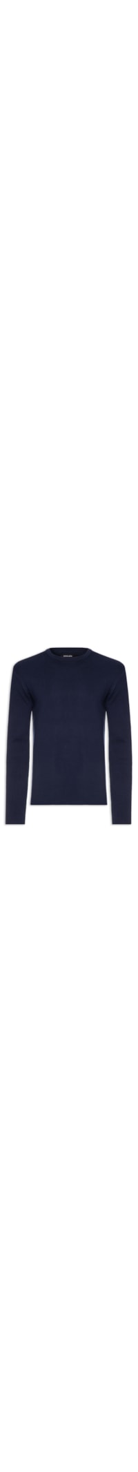 Tricot Manga Longa Masculino Over Solid Cotton – Azul