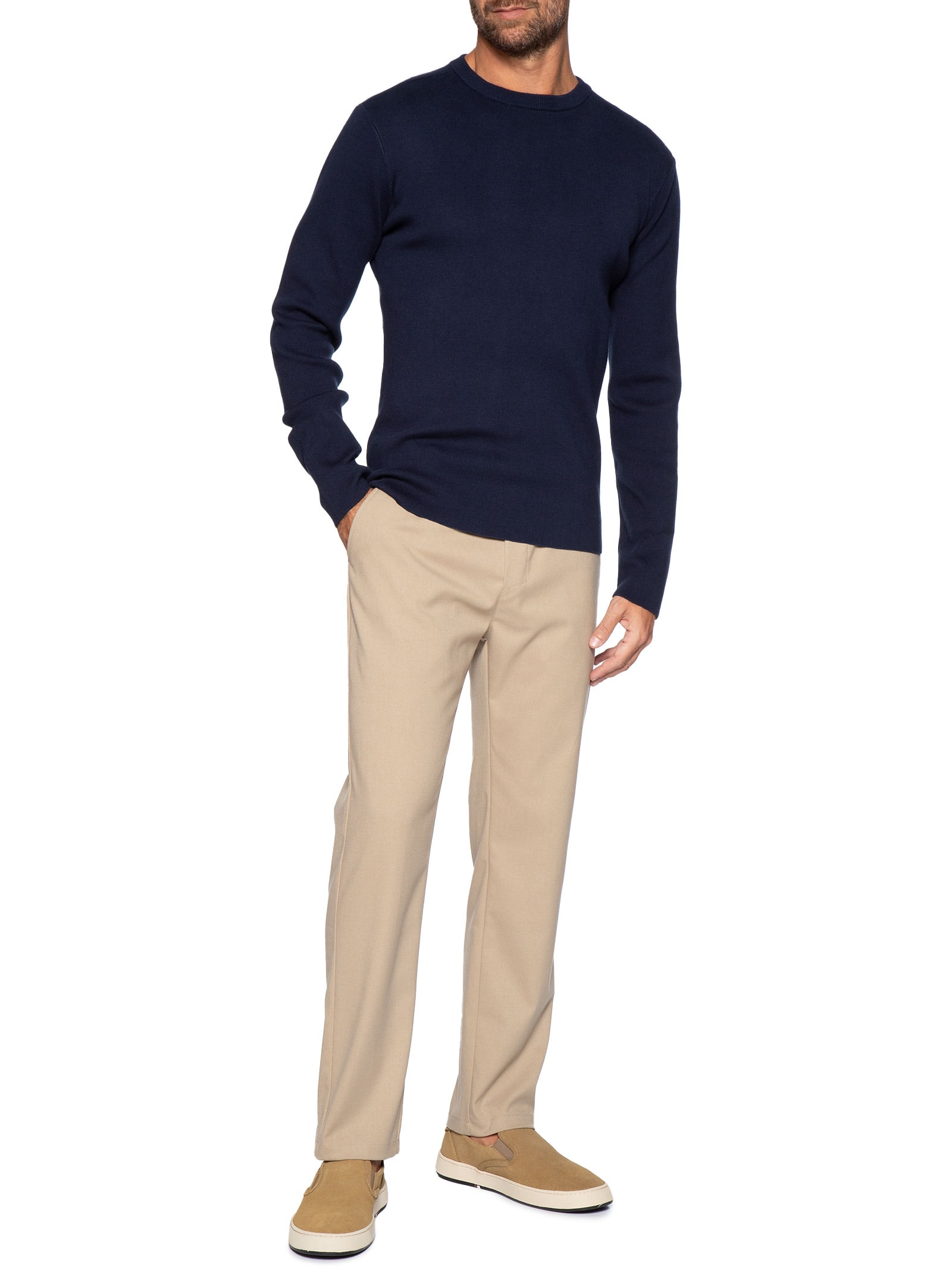 Tricot Manga Longa Solid Cotton Masculino – Azul Osklen