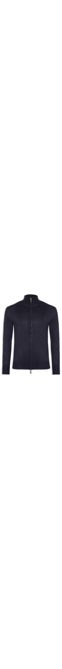 Tricot Masculino Full Zíper Mescla Touch - Azul