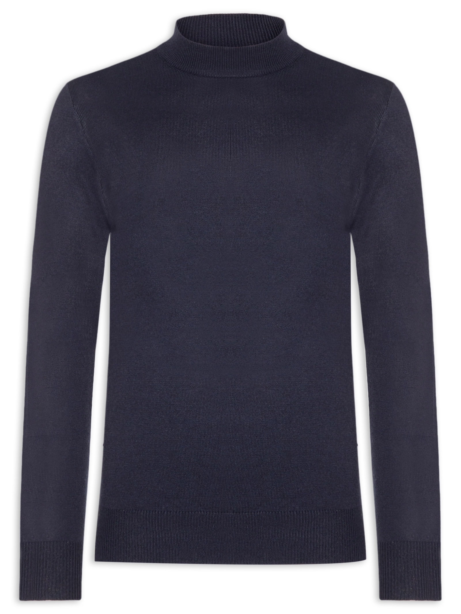 Tricot Masculino Gola Alta Básico Azul Basiq Men