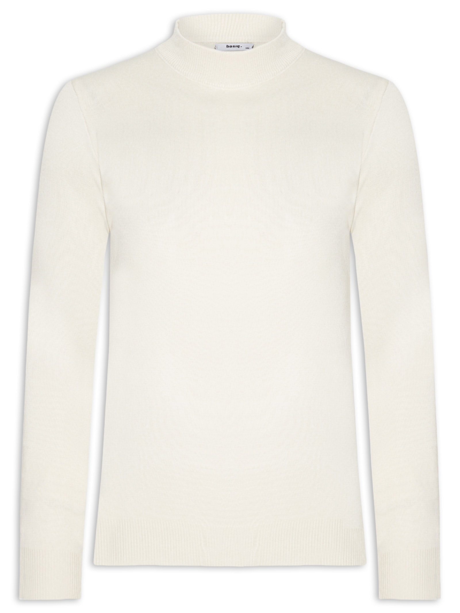 Tricot Masculino Gola Alta Básico Bege Basiq Men