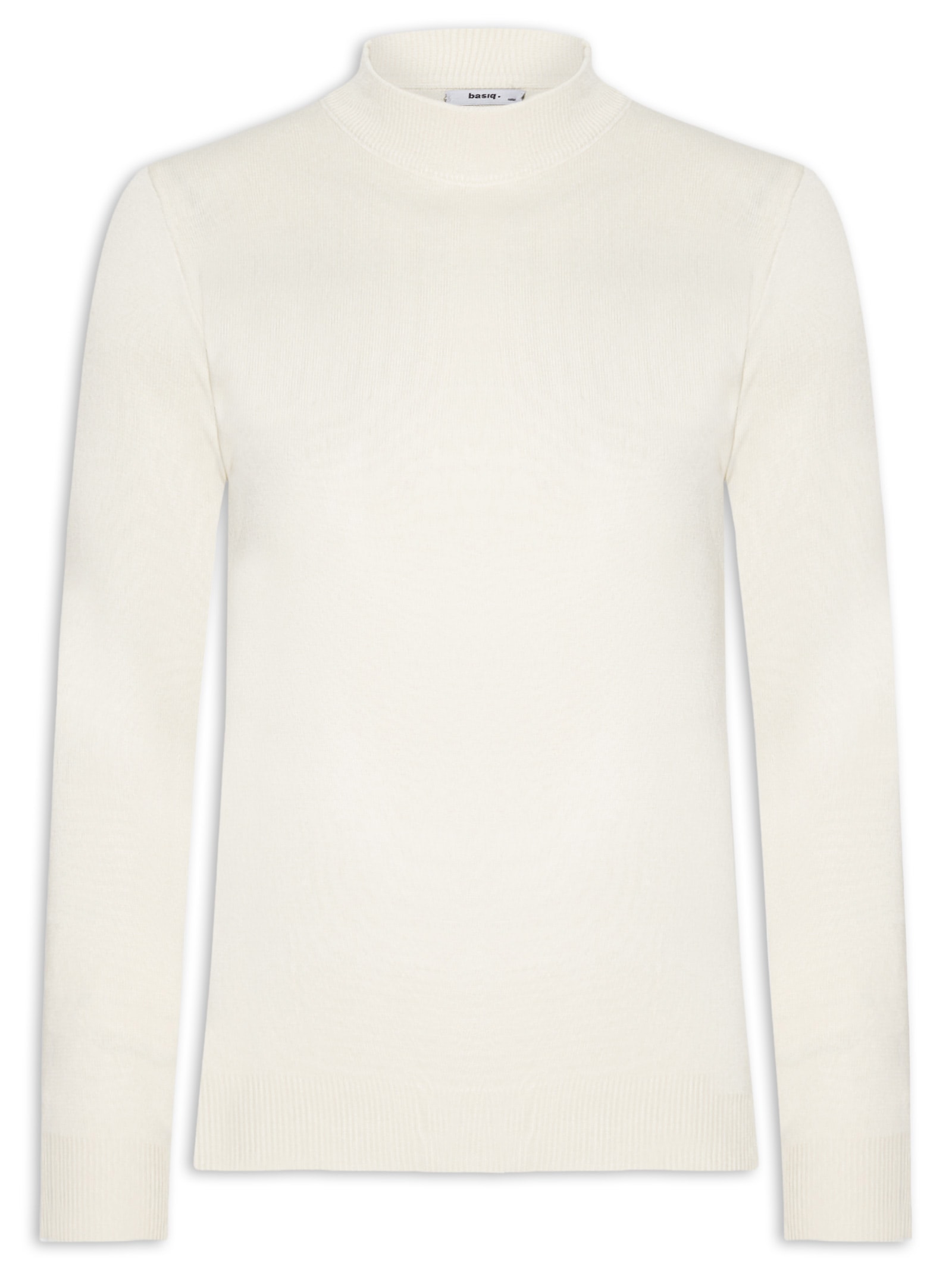 Tricot Masculino Gola Alta Básico Bege Basiq Men