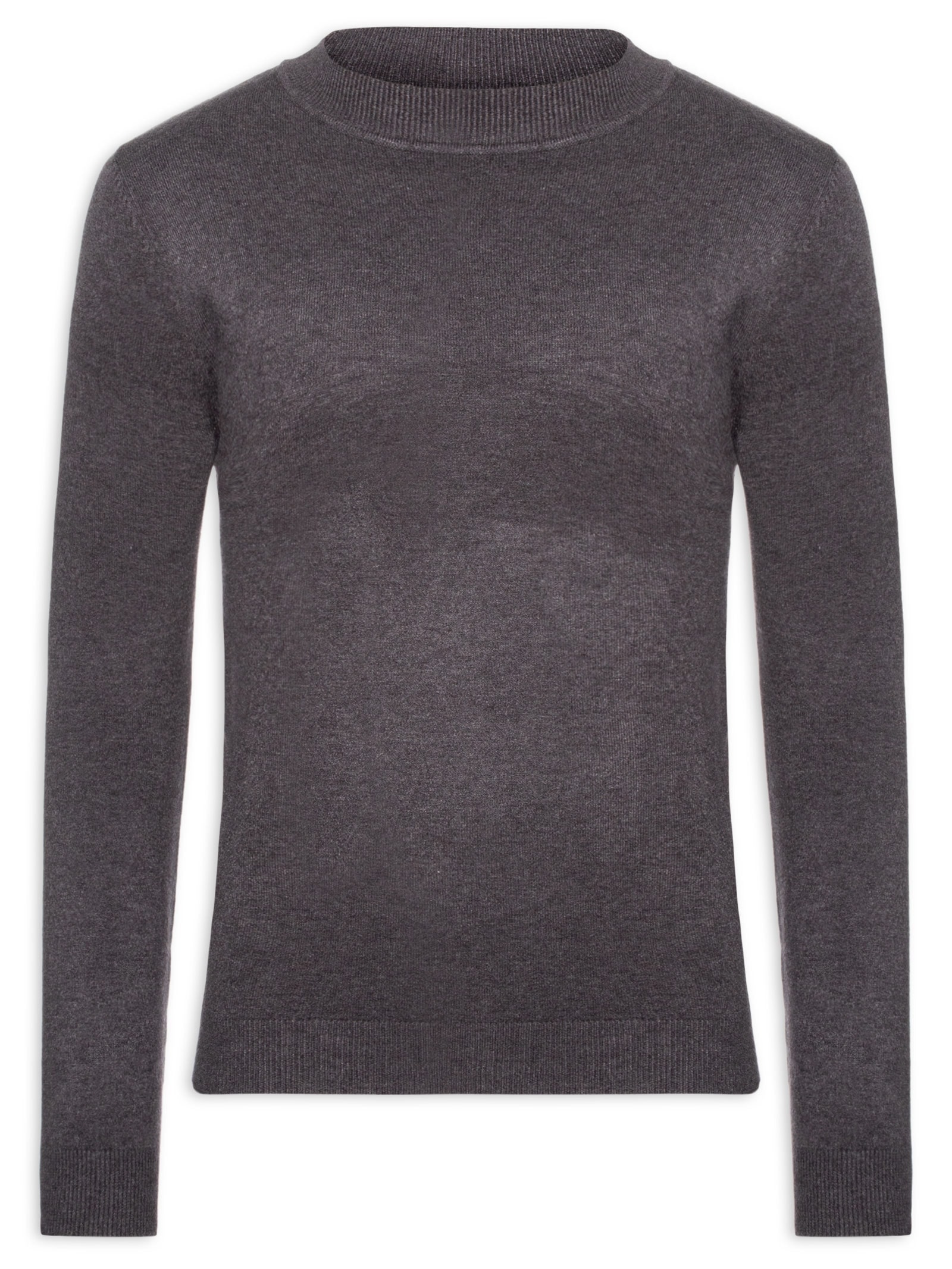 Tricot Masculino Gola Alta Básico Cinza '2 Essential