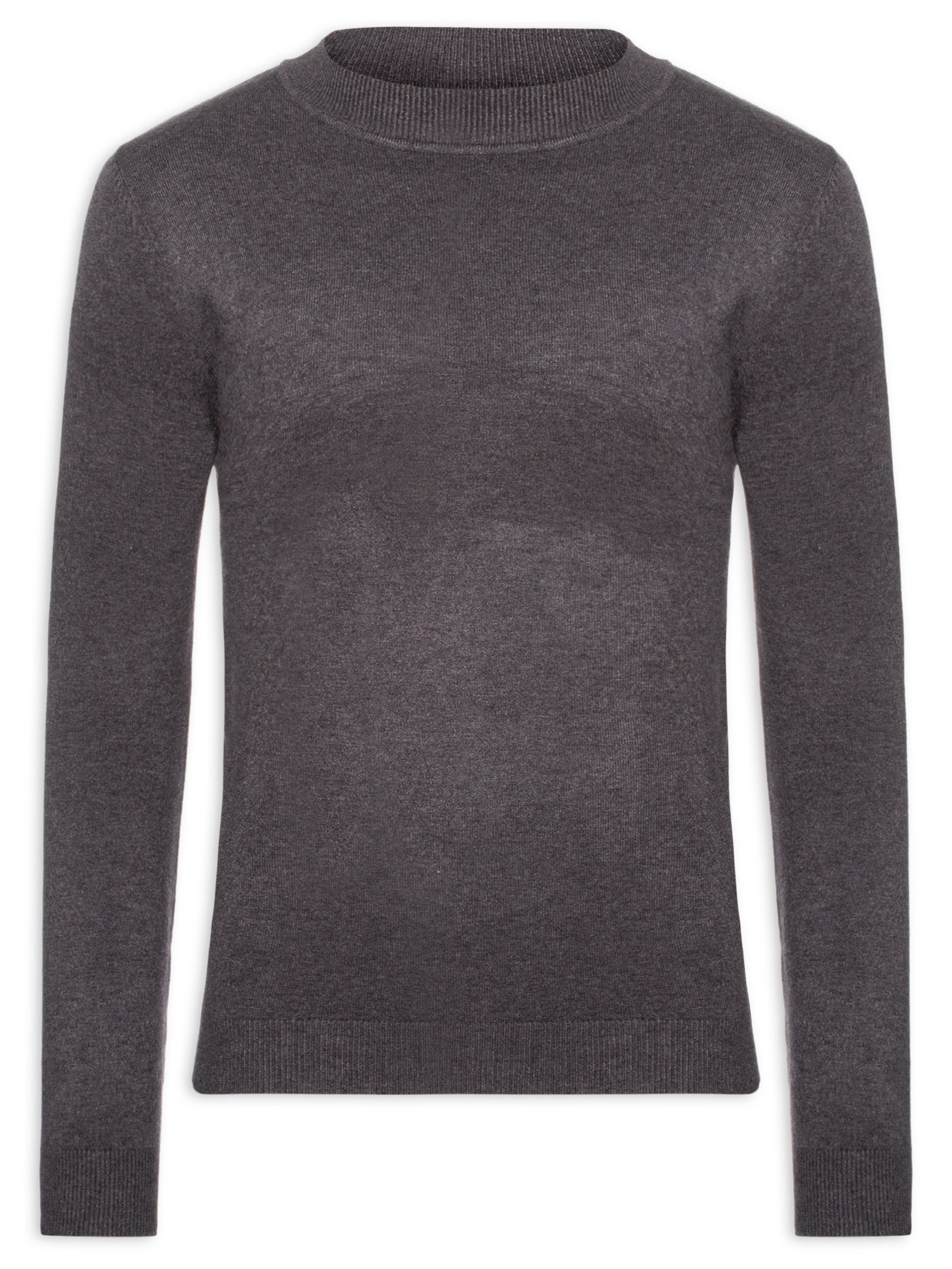 Tricot Masculino Gola Alta Básico Cinza '2 Essential