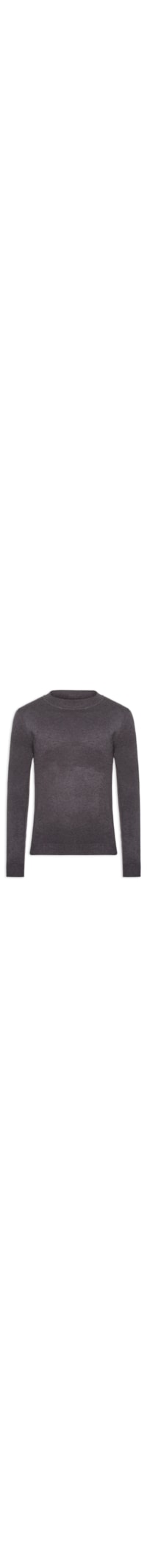 Tricot Masculino Gola Alta Básico - Cinza