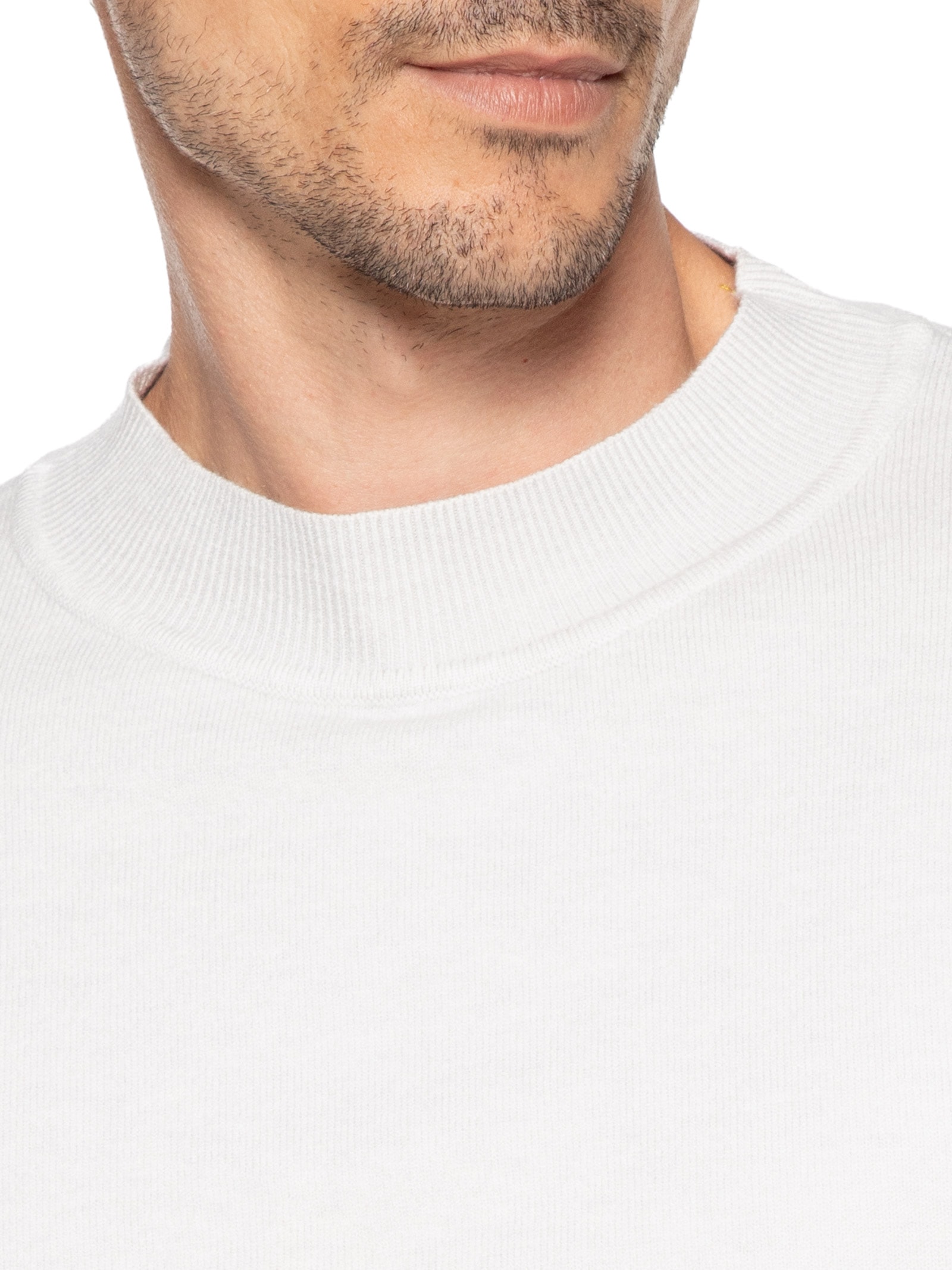 Tricot Masculino Gola Alta Básico Cinza '2 Essential