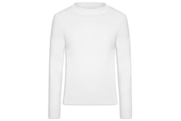 Tricot Masculino Gola Alta Básico - Cinza