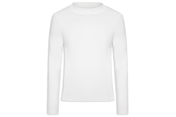 Tricot Masculino Gola Alta Básico - Cinza