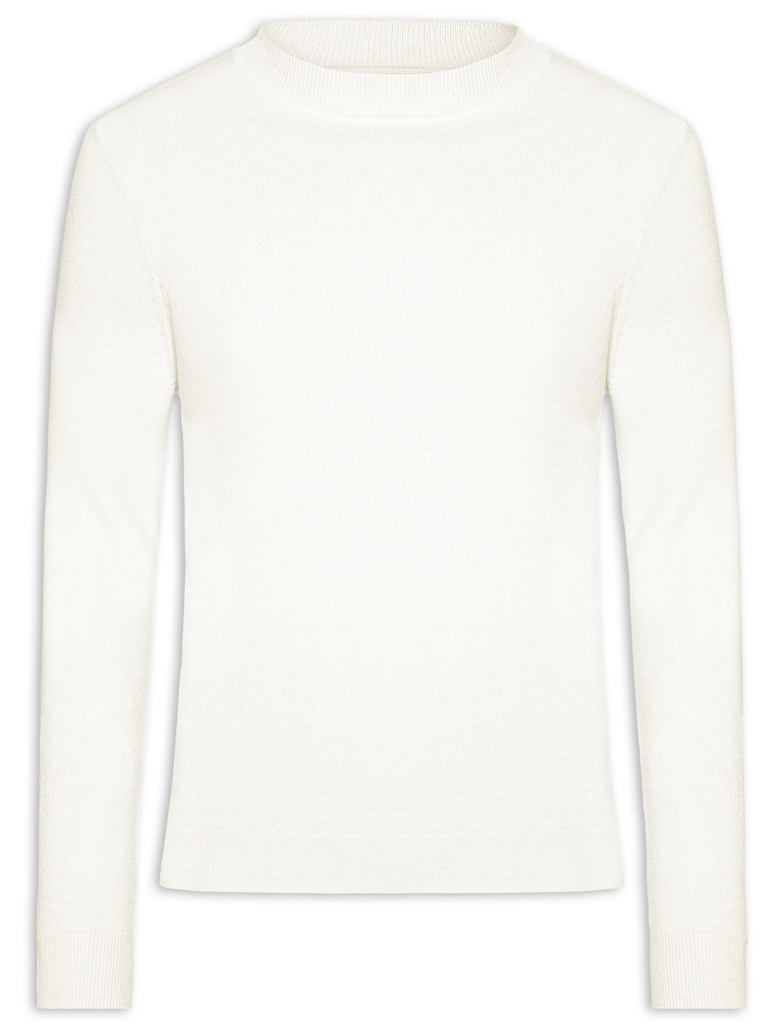 Tricot Masculino Gola Alta Básico Off White '2 Essential