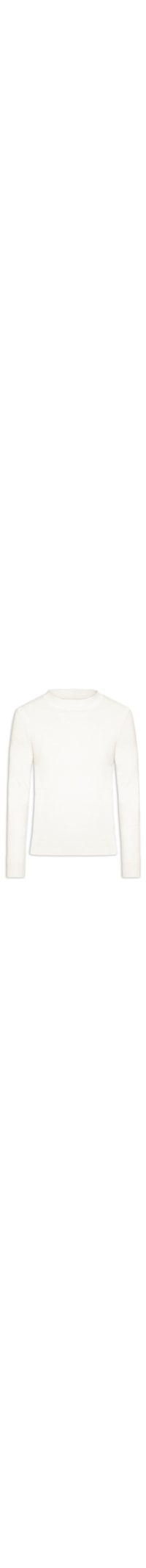 Tricot Masculino Gola Alta Básico - Off White