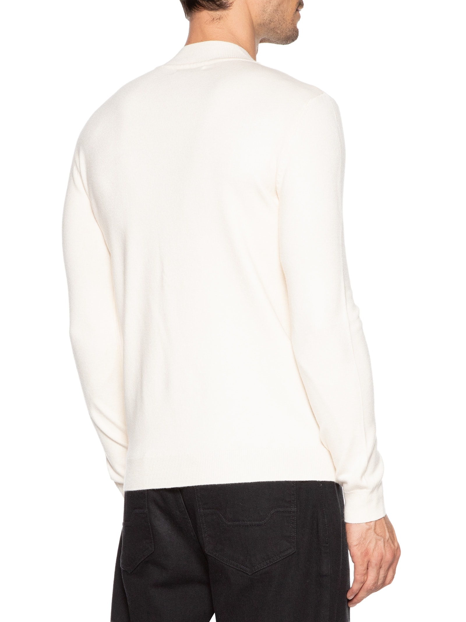 Tricot Masculino Gola Alta Básico Off White '2 Essential