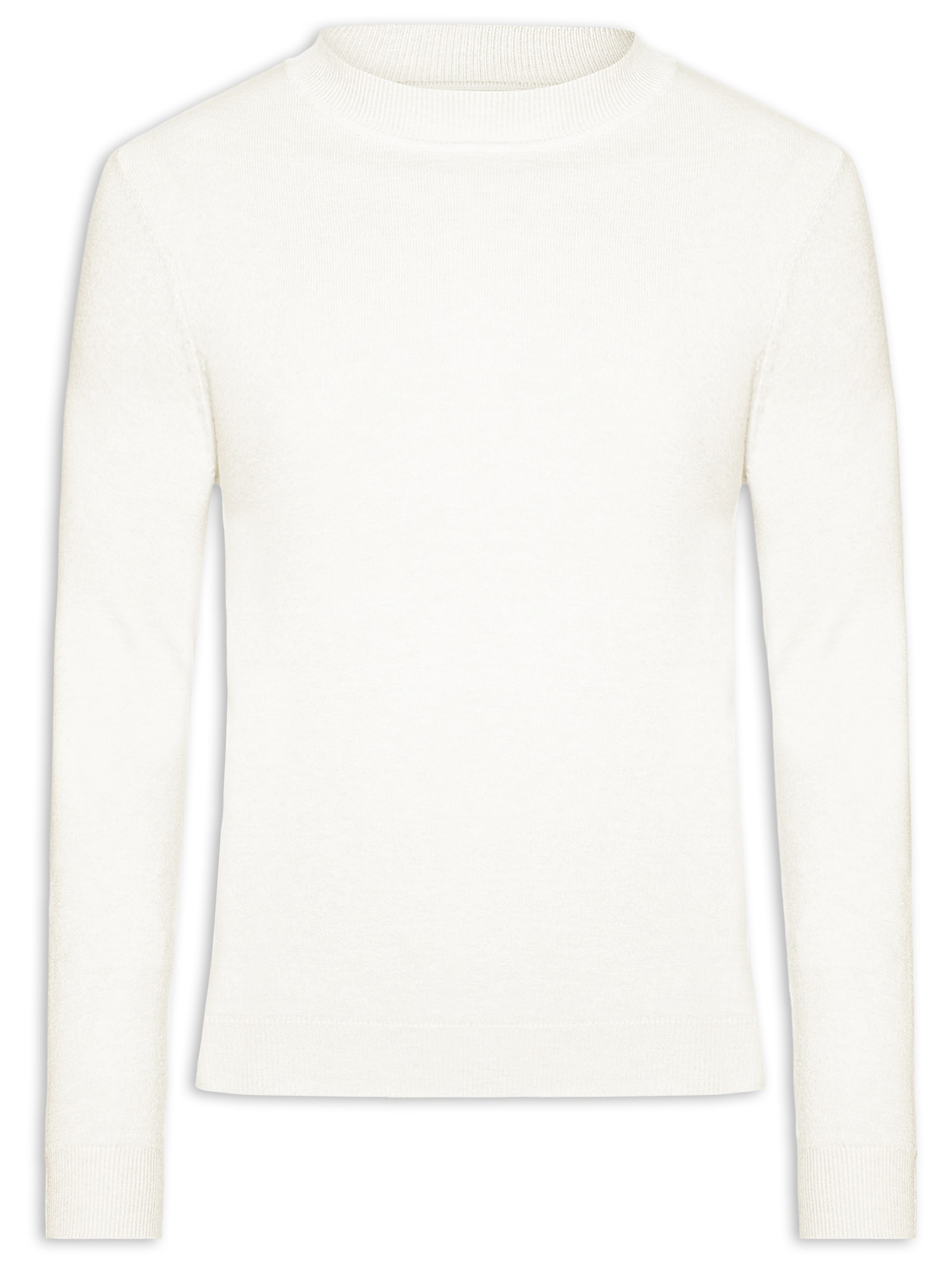 Tricot Masculino Gola Alta Básico Off White '2 Essential