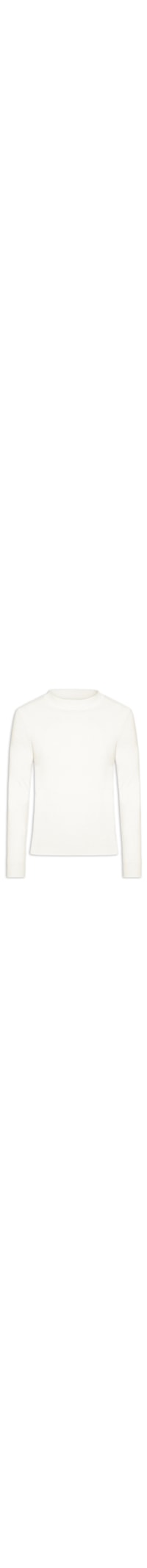 Tricot Masculino Gola Alta Básico - Off White