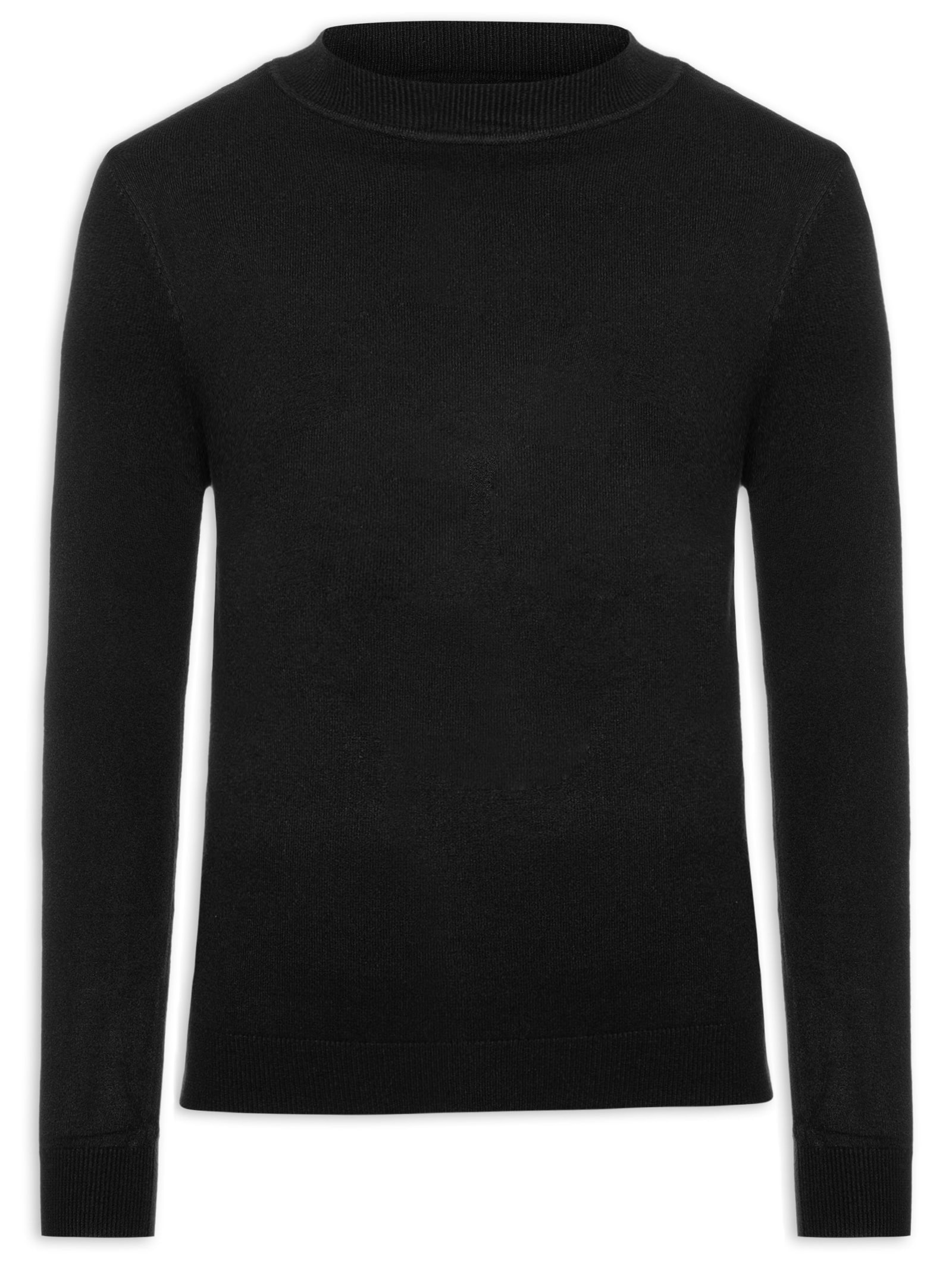 Tricot Masculino Gola Alta Básico Preto '2 Essential