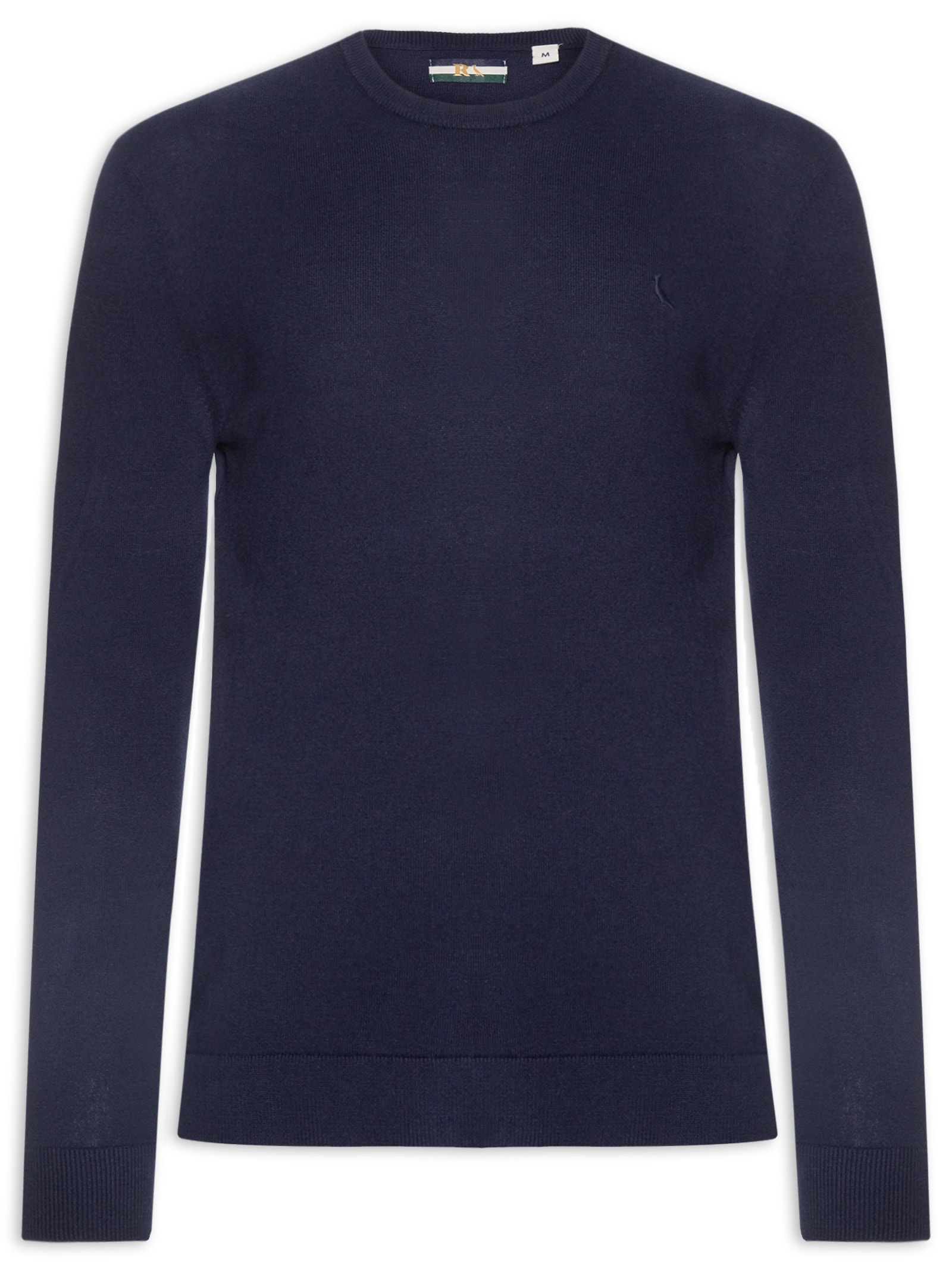 Tricot Masculino Gola Careca Azul Reserva