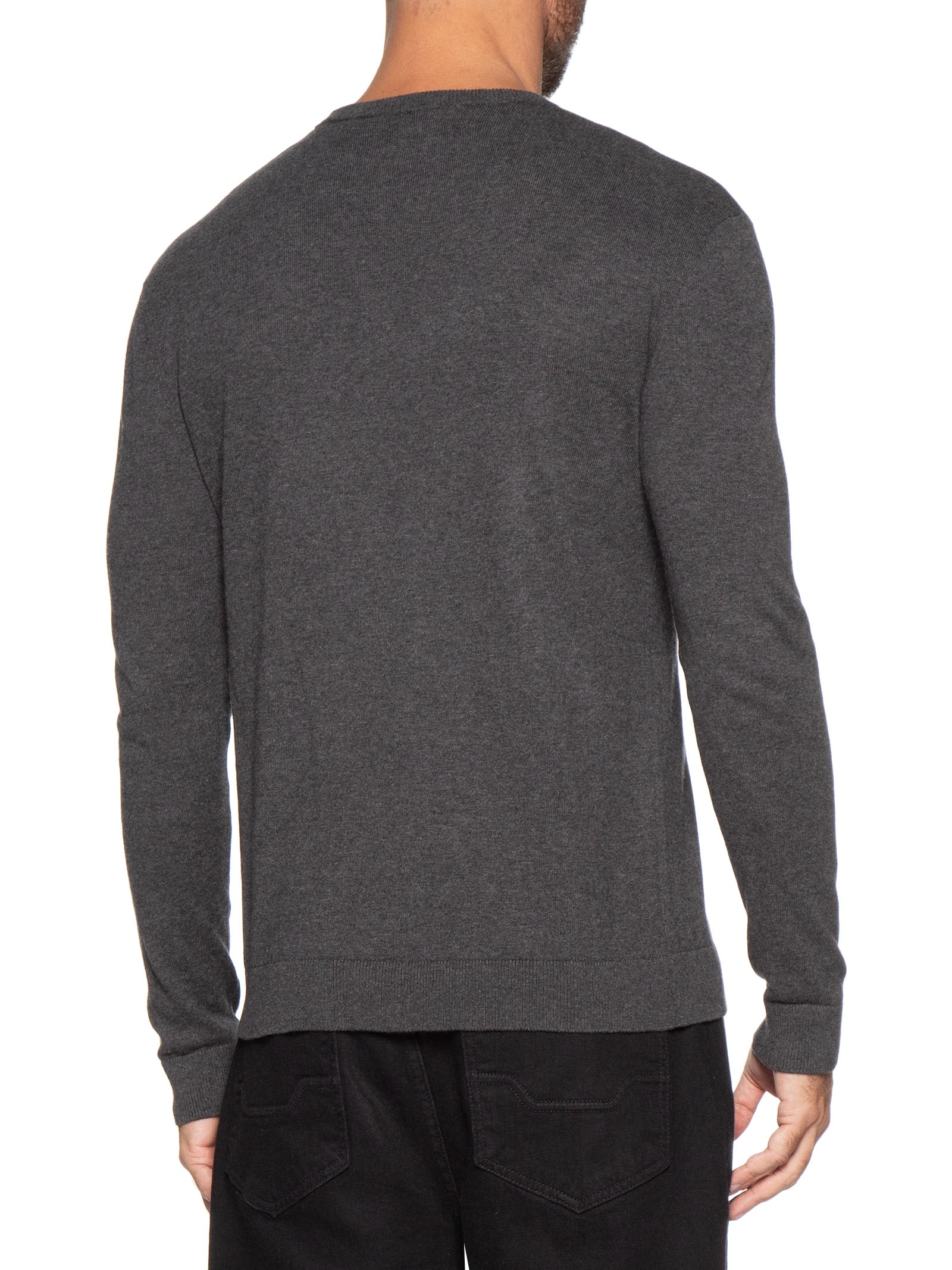 Tricot Masculino Gola Careca Cinza Reserva