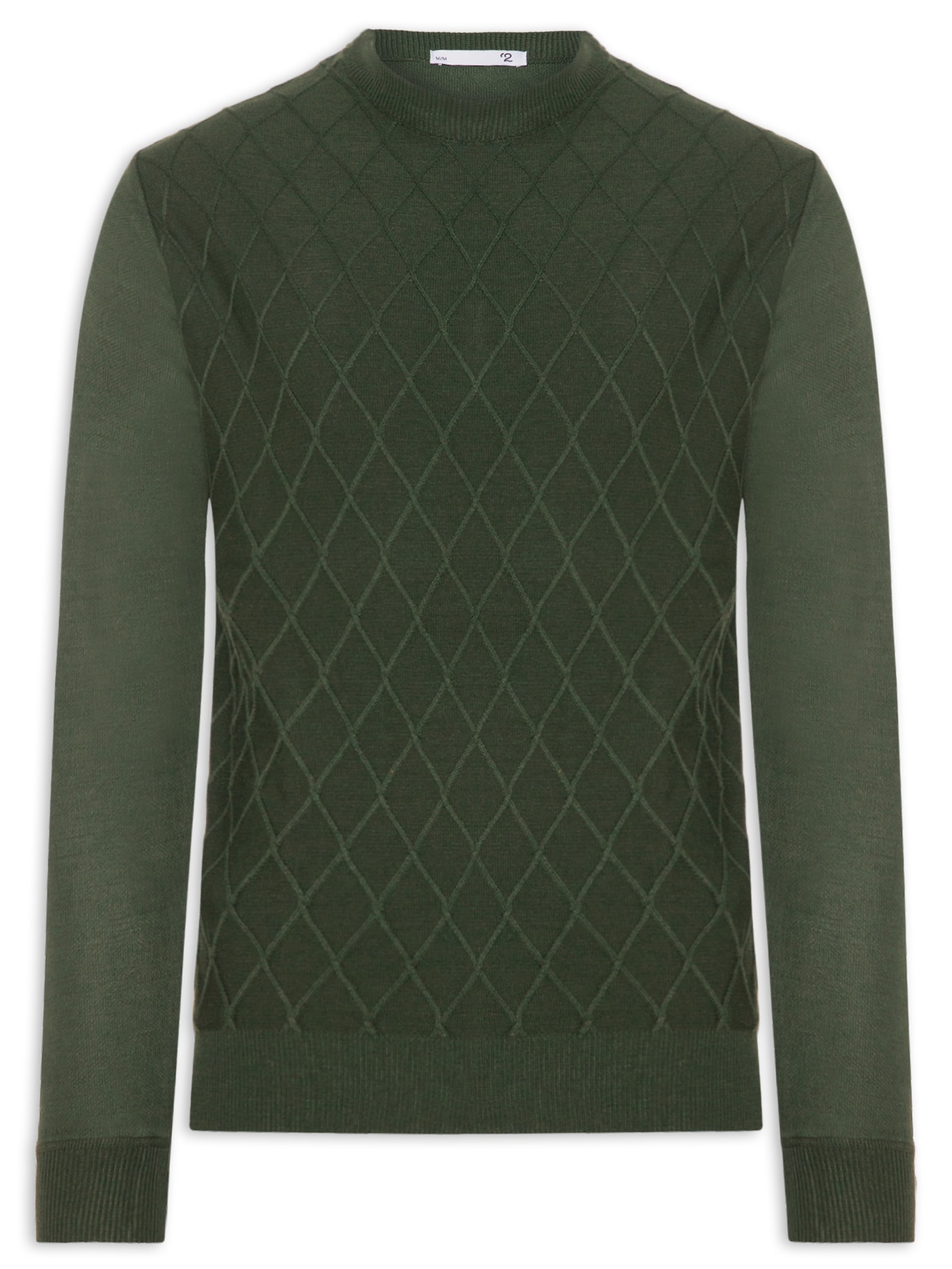 Tricot Masculino Gola Redonda Texturizado Bege '2 Essential