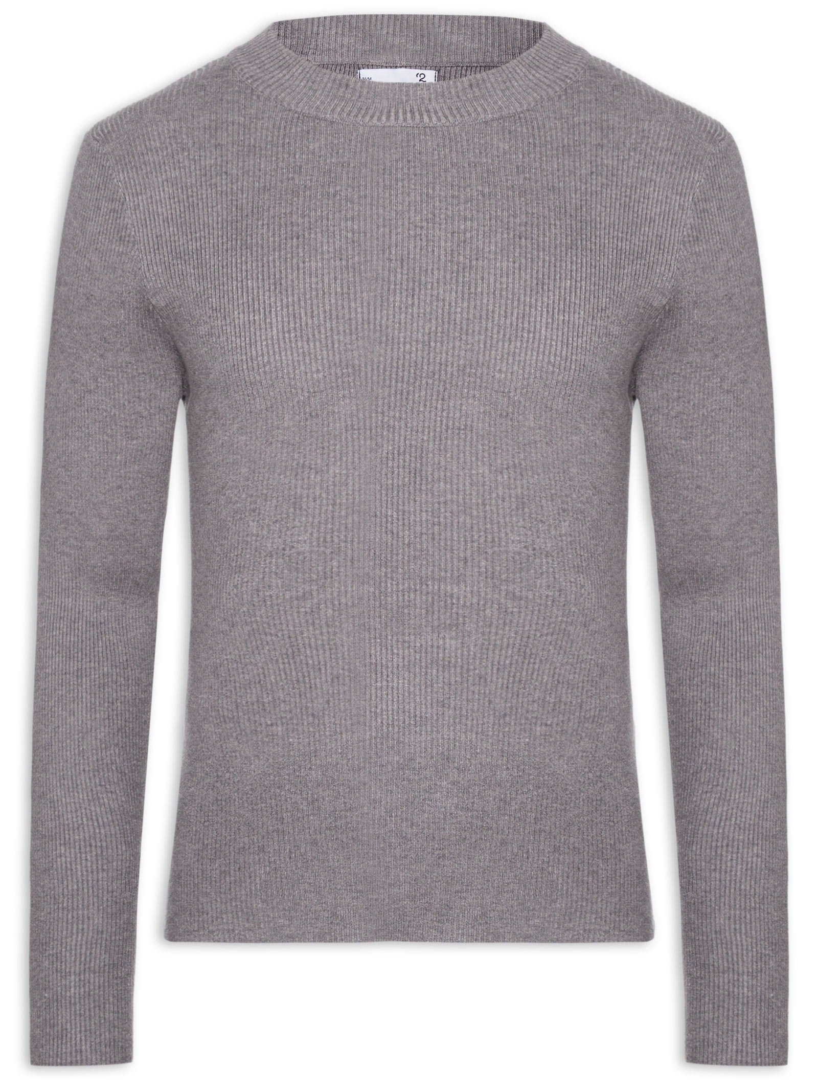 Tricot Masculino Gola Redonda Viscose Cinza '2 Essential