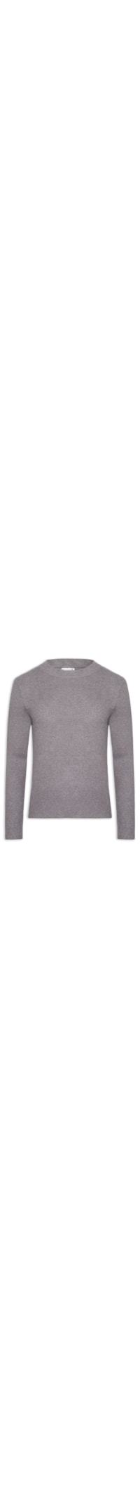 Tricot Masculino Gola Redonda Viscose - Cinza
