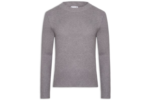 Tricot Masculino Gola Redonda Viscose - Cinza