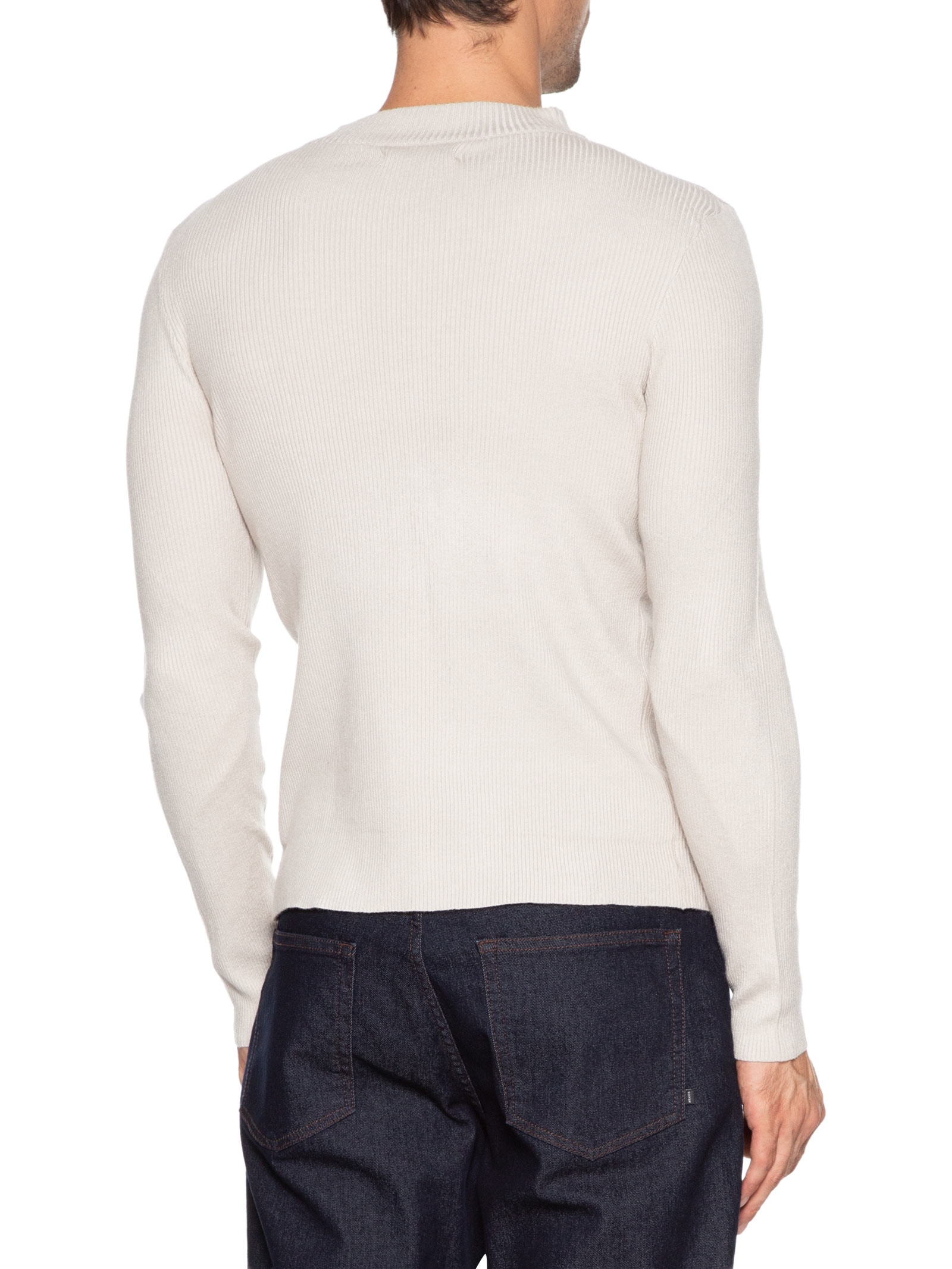 Tricot Masculino Gola Redonda Viscose Cinza '2 Essential