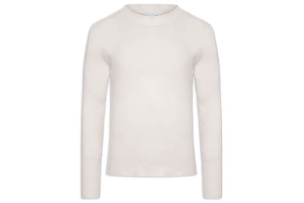 Tricot Masculino Gola Redonda Viscose - Cinza