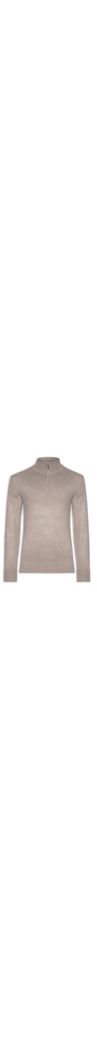 Tricot Masculino Meio Zíper Mescla Touch - Cinza