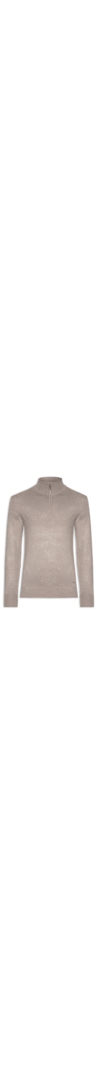 Tricot Masculino Meio Zíper Mescla Touch - Cinza