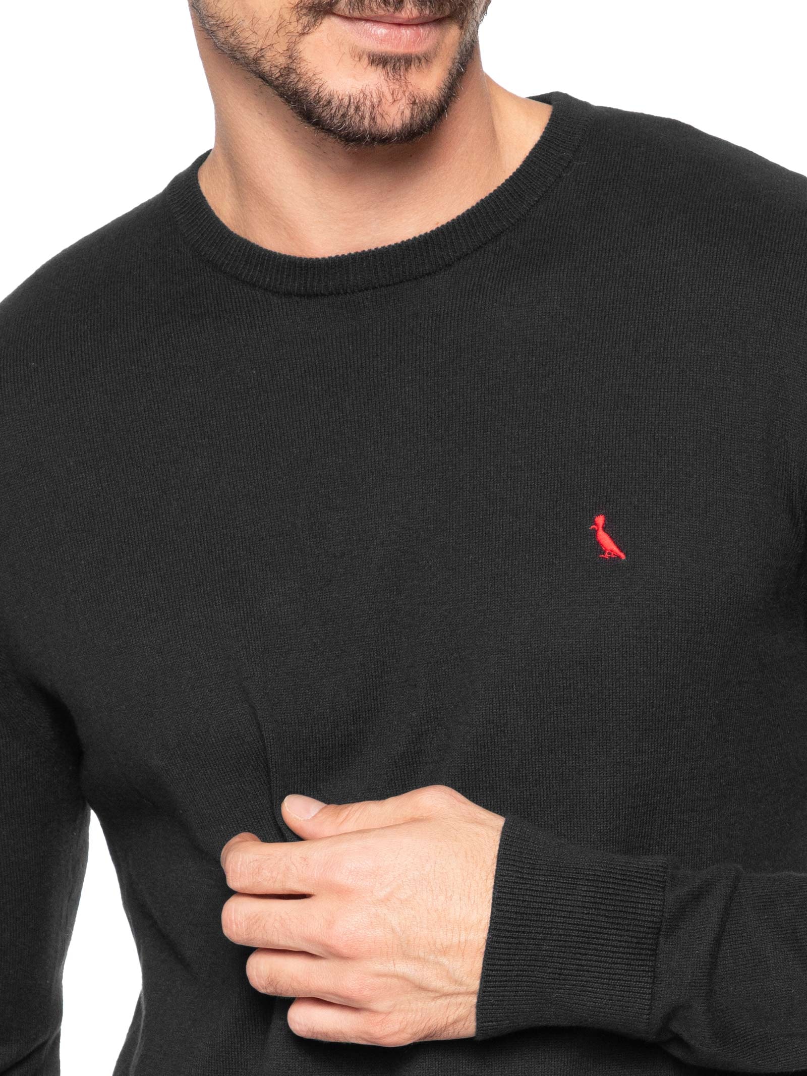 Tricot Masculino Red Bird Preto Reserva