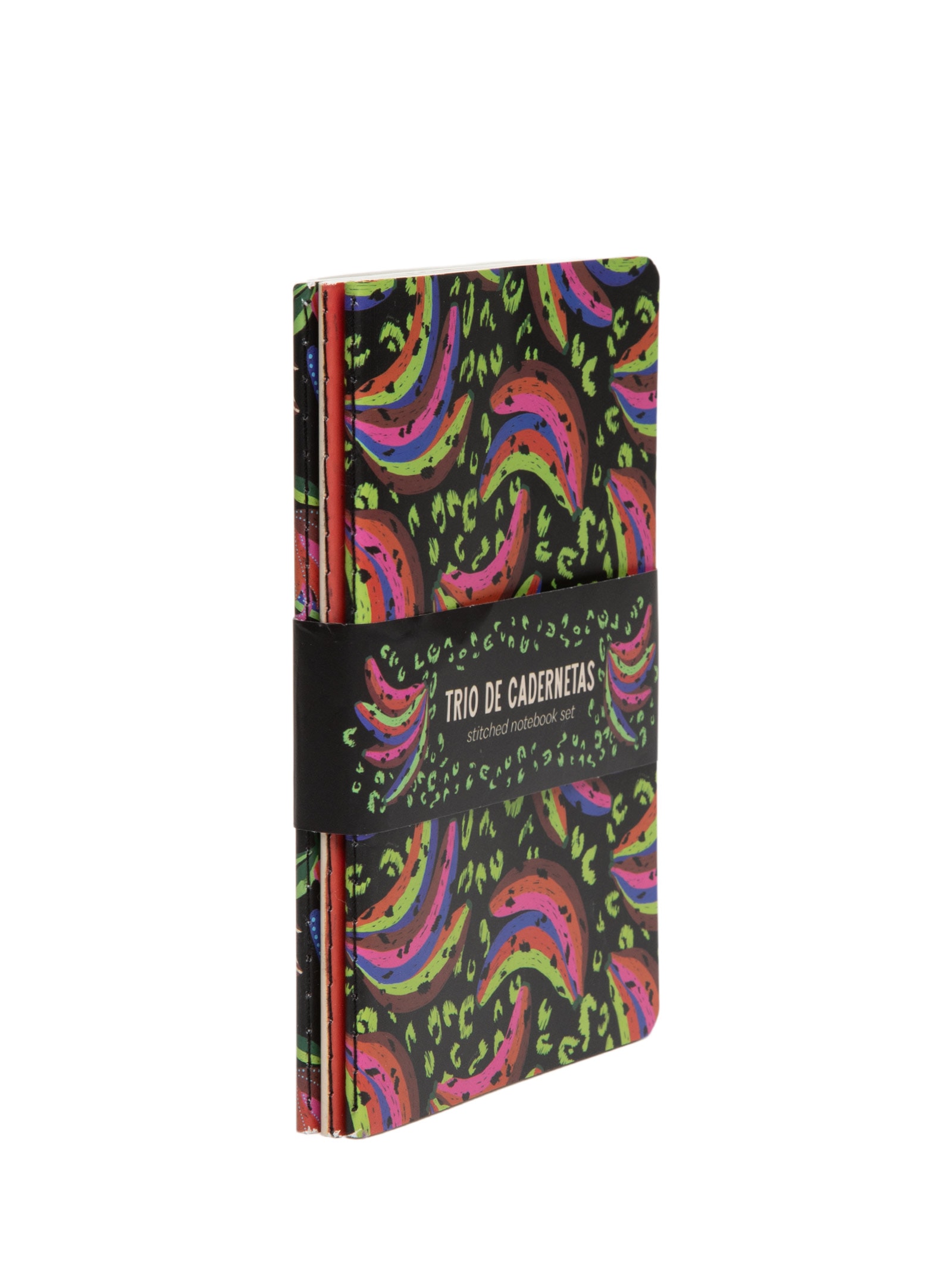Trio de Cadernetas Bananada Preto Farm Etc