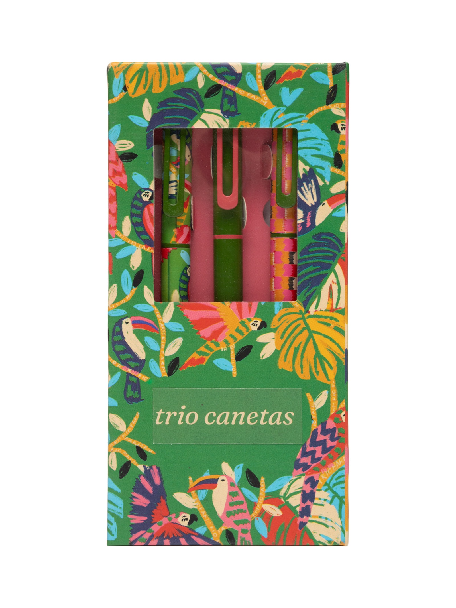 Trio De Canetas Bosque Dos Pássaros Preto Farm Etc