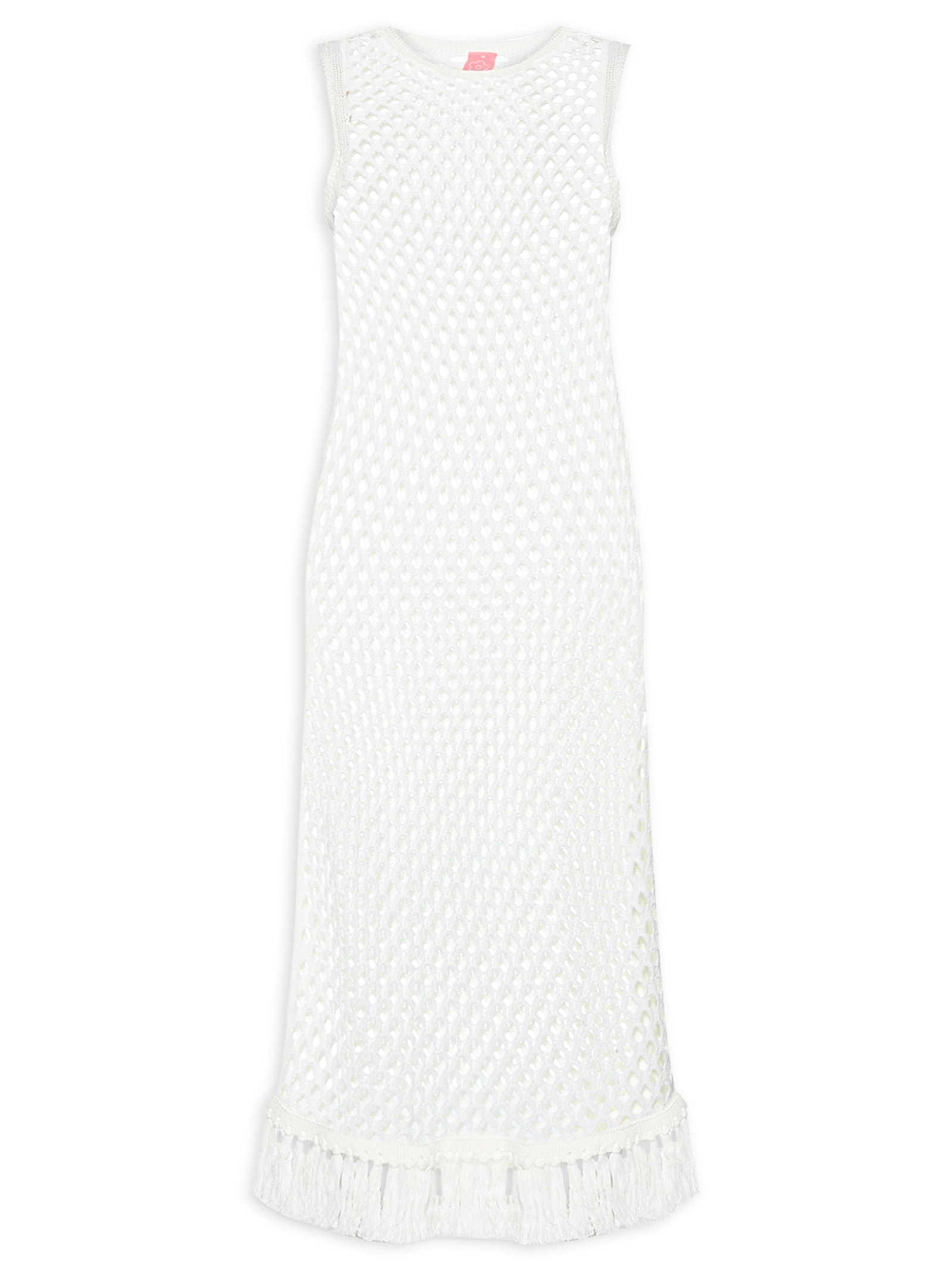 Túnica Crochet  Branco Farm Praia